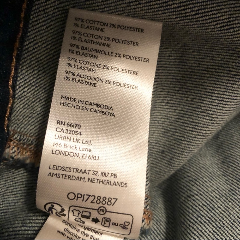 Pilcro Anthropologie Seamed High Rise Cropped Wide Leg Jeans Skipper - Picture 7 of 7